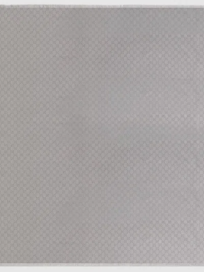Gucci Women Wool And Cotton Shawl In Gray