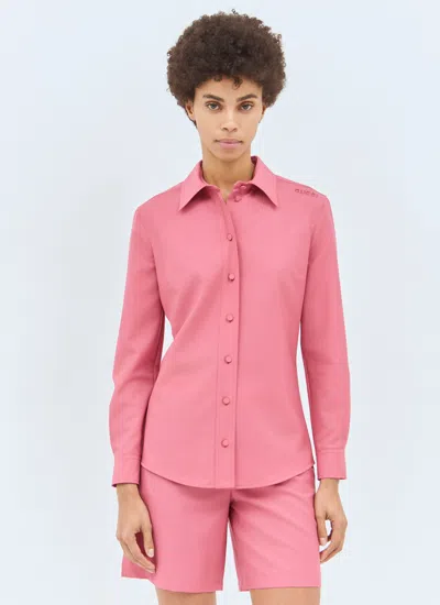 Gucci Wool-and-mohair-blend Shirt In Pink
