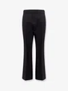 Gucci Black Flared Pants With Pences In Wool Woman In Black