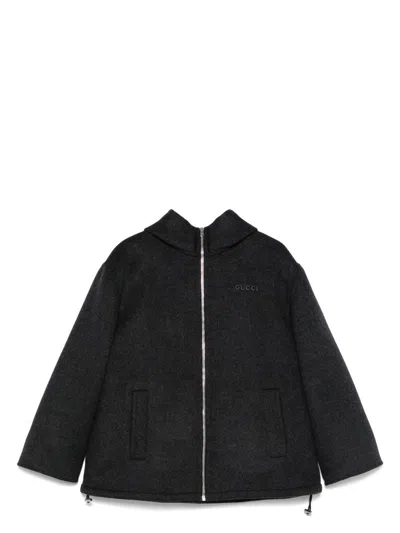 GUCCI WOMEN'S WOOL AND SILK BLEND CABAN