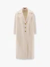 Gucci Women Wool And Silk Crepe Coat With All-over Gg Motif