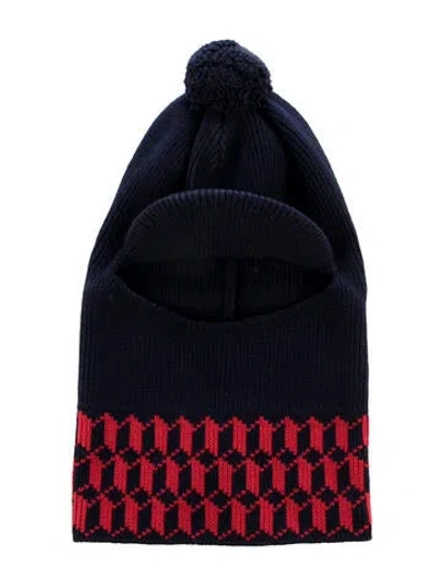 Pre-owned Gucci Women's Wool Balaclava-style Ski Hat In Blue