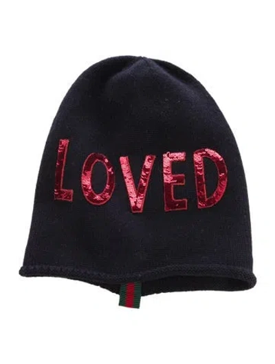 Pre-owned Gucci Women's Wool Beanie In Blue