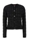 Gucci Interlocking-g Check Cardigan In Black