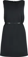 Gucci Mini Abito In Crepe Nero Donna In Black