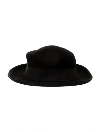 Pre-owned Gucci Women's Wool Bowler Hat In Black