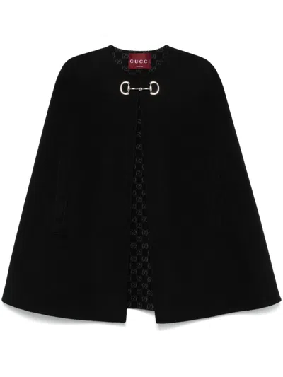 Gucci Women Wool Cape In Black