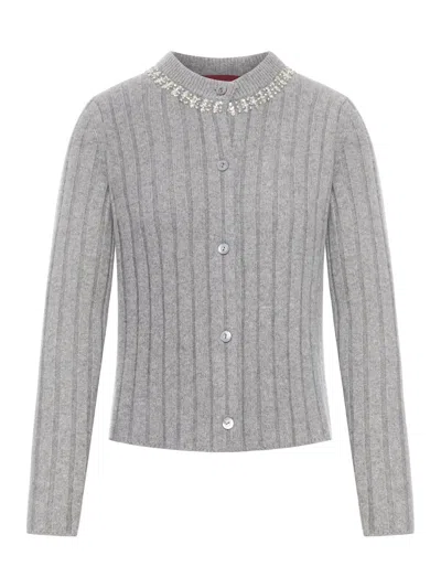 GUCCI GUCCI WOMEN WOOL CARDIGAN WITH JEWEL DETAILS