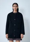 Gucci Black Wool Blend Reversible Jacket In Black