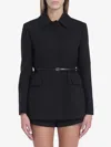 Gucci Wool Crêpe Jacket In Black