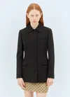 Gucci Wool Crepe Jacket In Black