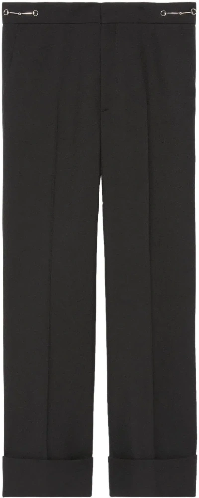 GUCCI WOMEN'S WOOL CROPPED TROUSERS
