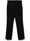 Gucci Mid-rise Flared Trousers With Embroidered Logo In Multicolor