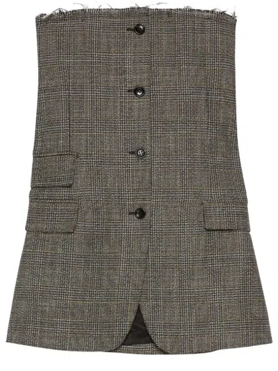 Gucci Women Wool Dress In Brown