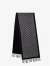 Gucci Women Wool Scarf With Gg Motif In Multi