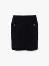 Gucci Women Wool Skirt With Bouclã© Effect, Mini Lenght And Pockets With Ribbed Profiles And Gg Enam