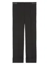 Gucci Wool Cropped Trousers In Black