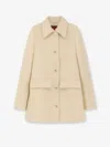 Gucci Textured Wool Tweed Coat In Neutral