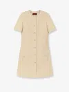 Gucci Women Wool Tweed Short Dress In Neutral