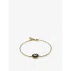 GUCCI GUCCI WOMEN'S YELLOW GOLD TWO-TONED 18CT YELLOW-GOLD, DIAMOND AND ONYX BRACELET