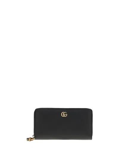 Gucci Women Zipper Wallet With Bamboo Detail