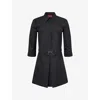 Gucci Womens Horsebit Long-sleeves Wool Mini Dress Ardesia Grey In Black