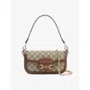 Gucci 1955 Horsebit Gg Canvas Shoulder Bag In B.eb/brown Sugar