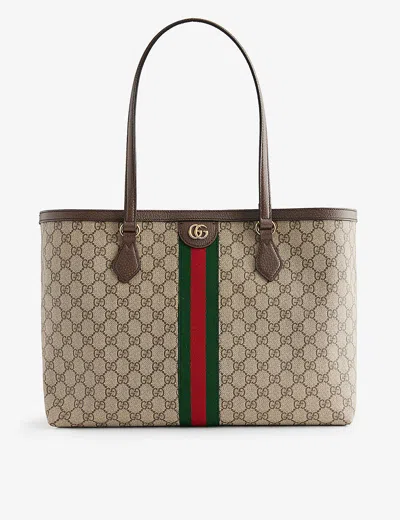 GUCCI WOMENS B.EB/N.ACERO/VRV OPHIDIA GG SUPREME COATED-CANVAS TOTE BAG