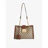 Gucci Womens Be.ebo/tuscany Padlock Medium Canvas And Leather Tote Bag