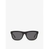 Gucci Womens Black Gc002140 Gg1444s Square-frame Acetate Sunglasses In Black