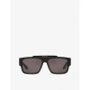 Gucci Womens Black Gc002152 Gg1460s Square-frame Acetate Sunglasses In Black