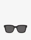 Gucci Womens Black Gg0001sn Square-frame Acetate Sunglasses In Black