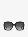 Gucci Womens Black Gg0036sn Square-frame Acetate Sunglasses In Black