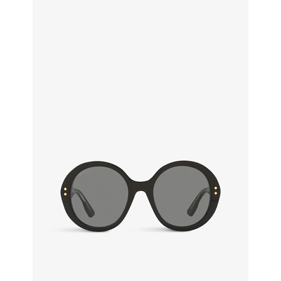 Gucci Womens Black Gg1081s Round-frame Acetate Sunglasses