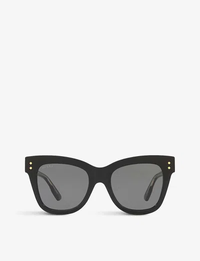 Gucci Womens Black Gg1082s Cat-eye Acetate Sunglasses