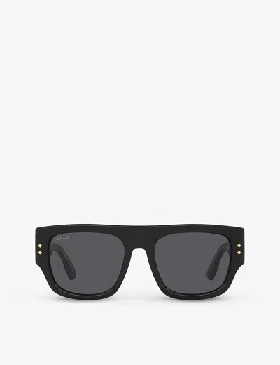 Gucci Gg1262s Man Acetate Sunglasses In Black,grey