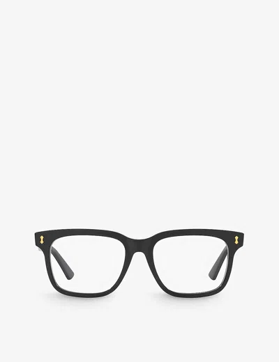 Gucci Womens Black Gg1265o Square-frame Acetate Optical Glasses