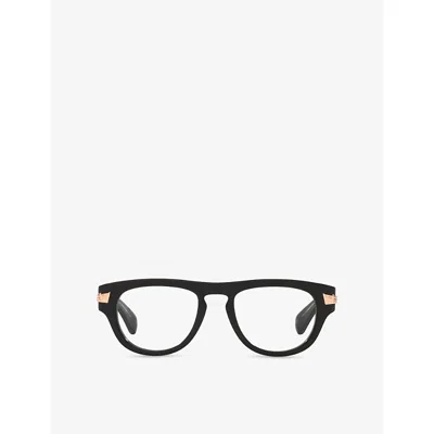 Gucci Womens Gg1519o Oval-frame Acetate Eyeglasses Black