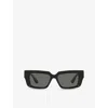 Gucci Womens Black Gg1529s Square-frame Acetate Sunglasses In Black