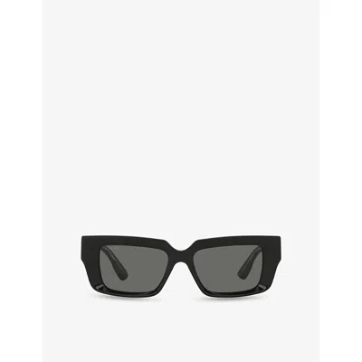 GUCCI WOMENS BLACK GG1529S SQUARE-FRAME ACETATE SUNGLASSES