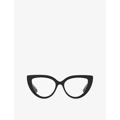 Gucci Womens Gg1530o Cat-eye Frame Acetate Glasses Black In 001 Black Black Transparent