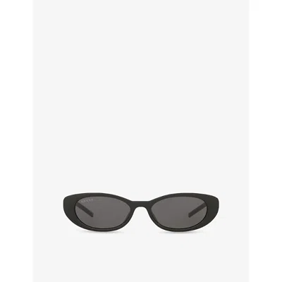 Gucci Womens Black Gg1680s Cat Eye-frame Injected Sunglasses