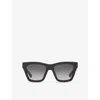 Gucci Womens Black Gg1714s Cat Eye-frame Injected Sunglasses In Black