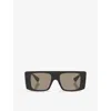 Gucci Womens Gg1888s Square-frame Acetate Sunglasses Black In Black