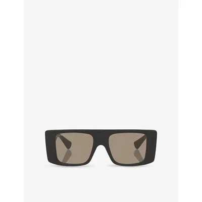 Gucci Womens Gg1888s Square-frame Acetate Sunglasses Black