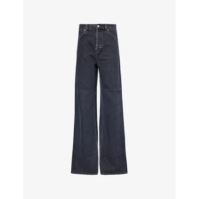 Gucci High-rise Wide-leg Jeans In Black