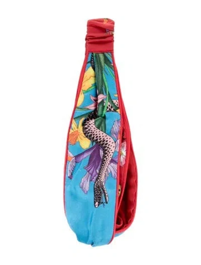 Pre-owned Gucci Womens Blue  Head Band With Patterns Throughout.