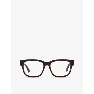 Gucci Womens Brown Gg1303o Square-frame Tortoiseshell Acetate Eyeglasses In Black