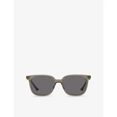 Gucci Womens Gg1493s Square-frame Acetate Sunglasses Brown