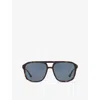 Gucci Womens Gg1494s Square-frame Acetate Sunglasses Brown In Brown